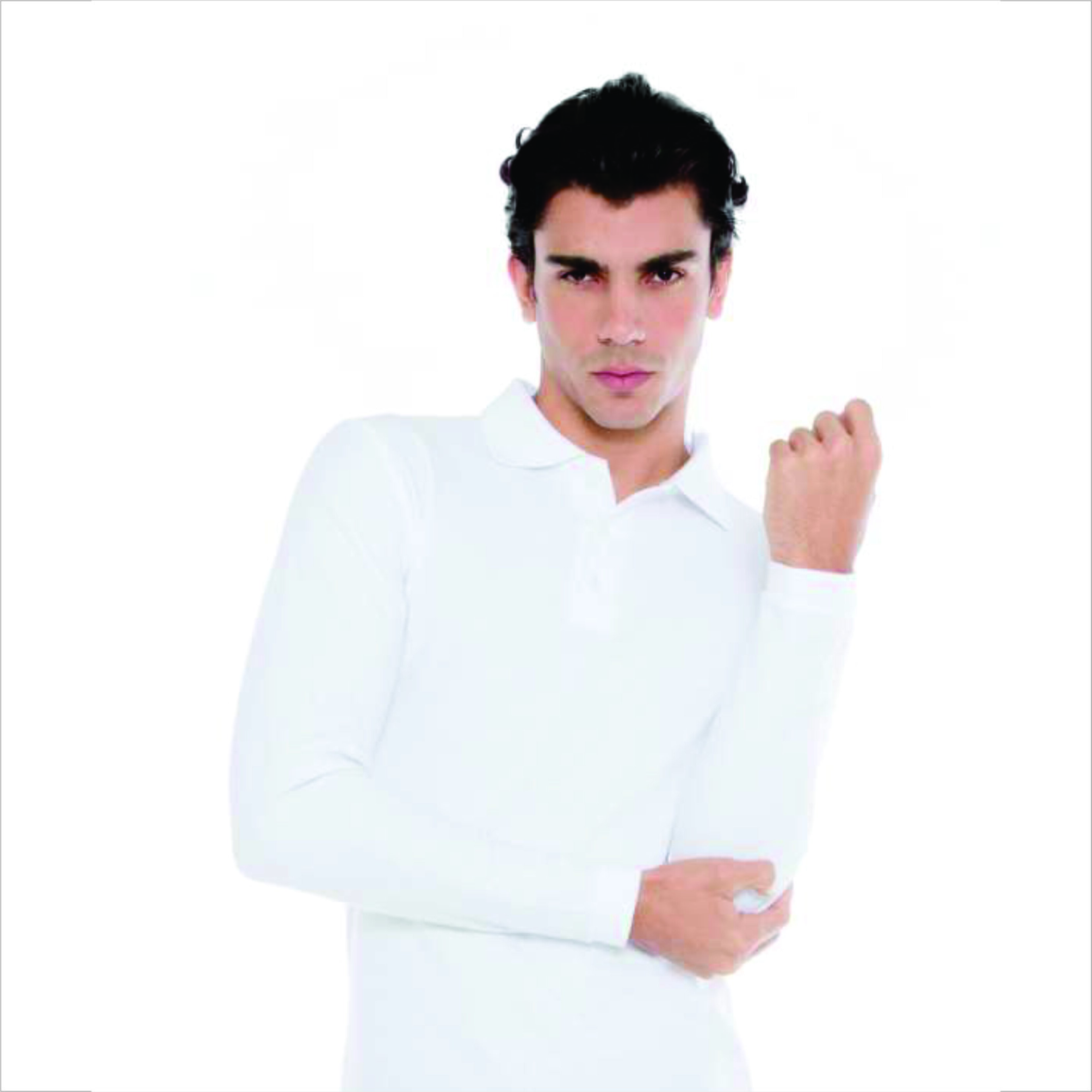 POLO CARDADO MANGA LARGA