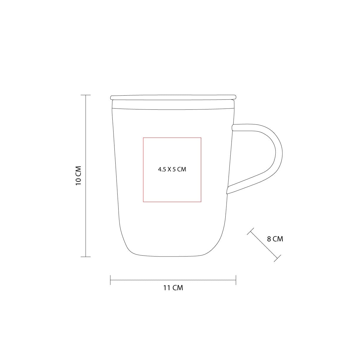 TAZA ACERO INOXIDABLE / PLASTICO TAELCO