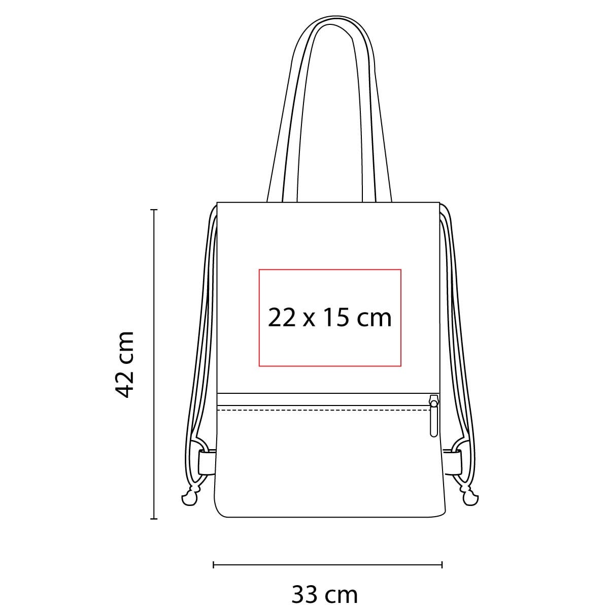 BOLSA-MOCHILA ALGODN ZACEDRA