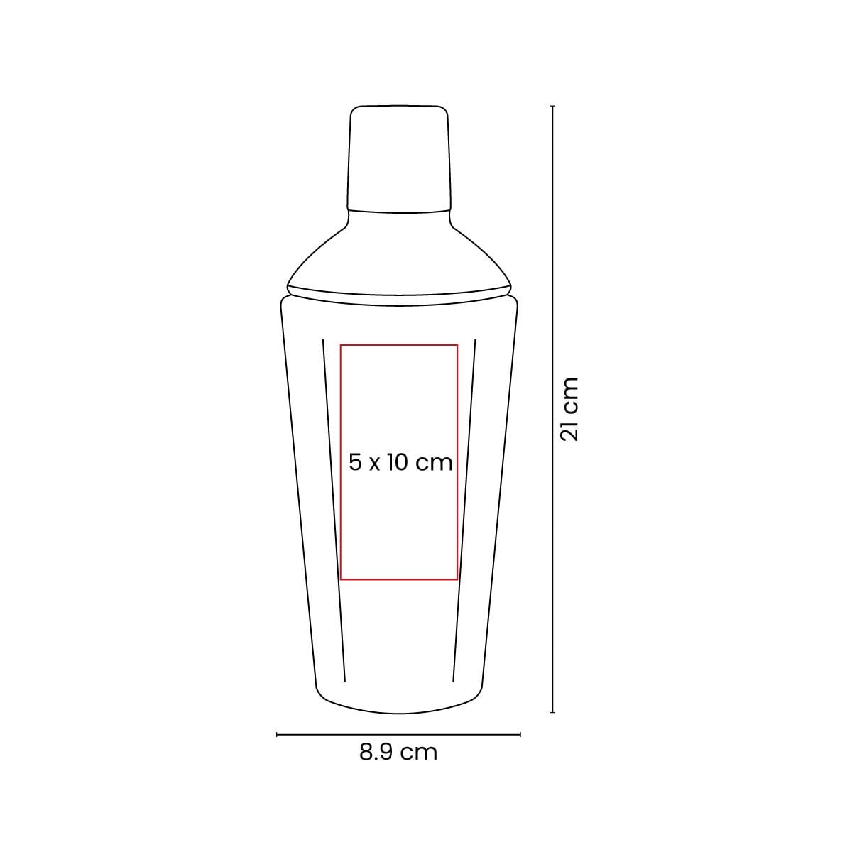 SHAKER VIDRIO ZAEEYA