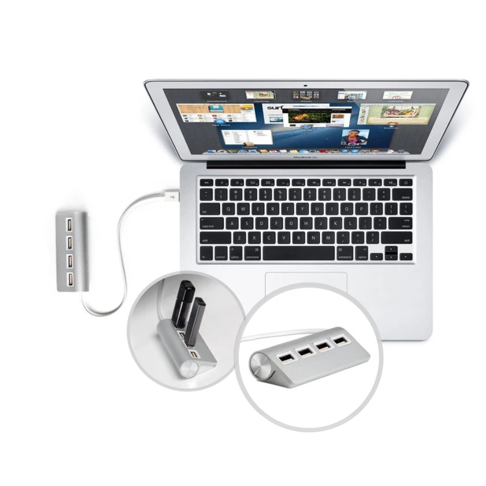 HUB USB 20 ALUMINIO MACLAVO