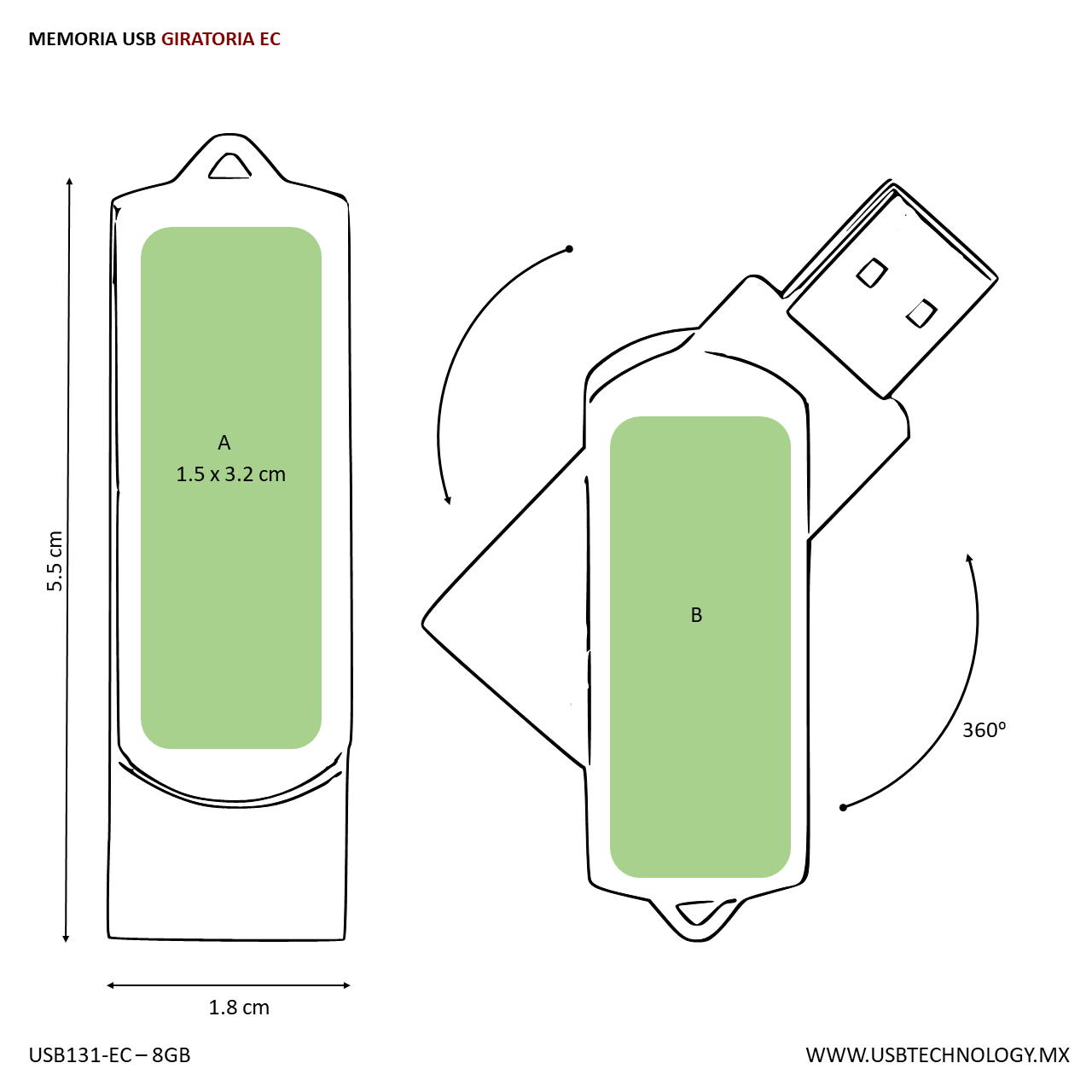 USB 8GB LADYNT